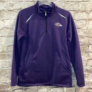 Baltimore Ravens Youth Quarter-Zip Pullover with pockets